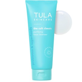 TULA Probiotic Skin Care Purifying Face Cleanser, Deep Pore Cleansing Wash, Removes Makeup, Nourishing and Hydrating, 6.7 oz.                         