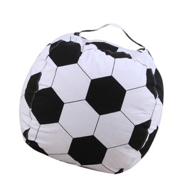 GRIRIW Boys and Girls Toy Storage Bean Bag Cover Stuffed Animal Organizer Football Design Space-Saving Chair for Playroom Fun and Functional Stuffable Bean Bag for Boys and Girls