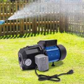 COFECO 0.75HP Portable Shallow Well Pump, 110V Sprinkler Pump, 170.6ft Max. Head Draining Irrigation Pump for Lawn, Water Pump with 3.28ft Long Power Cord