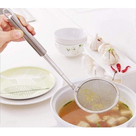 Stainless Steel Ultrafine Mesh Oil Skimmer Strainer Colander Spoon Filter Soup Strainer Kitchen Tool