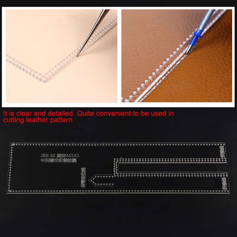 Leather Craft Clear Acrylic Shoulder Bag Round Bag Pattern Stencil