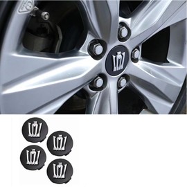 Unimbi 210 Series Crown Center Cap, Set of 4, Wheel Center Cap, Hub Cap, Wheel Cover (Silver)