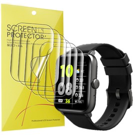 Lamshaw Compatible for Vibe Fit Smart Watch Screen Protector, [6 Pack] Full Coverage TPU Clear Film Compatible for 3Plus Vibe Fit Smart Watch (6 Pack)