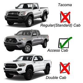 STARTSHIP TY4P07 Original Side Window Wind Deflector,4pc Outside Mount Style Nice Sun Rain Guards Set,Window Visor fit for 2005-2015 Toyota Tacoma Extended Cab/Access Cab Pickup