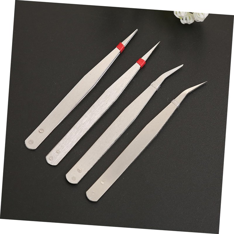 VILLFUL Beads Painting Tweezers Set Pcs Stainless Steel Tweezers Clips