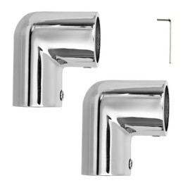 ODYSUNRAL Heavy Duty Boat Handrail Fitting, 2-Way 90 Degree Elbow Hardware, 316 Stainless Steel, Pipe Connector for 1 inch (25.4mm) Pipe Tubing (2 PCS)