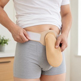 Adjustable Ostomy Support Belt with Drainable Pouch – Flexible Stoma Bag Holder for Colostomy & Ileostomy Daily Use