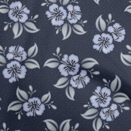 oneOone Velvet Blue Fabric Dotted Floral Sewing Fabric by The Yard Printed DIY Clothing Sewing Supplies 58 Inch Wide