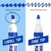 Chalkola 60 Blue Dry Erase Markers Bulk Pack, Blue Chisel
