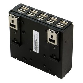 SEDNA - USB 2.0 10 Port DIN-Rail Mounting Hub, for Industrial Control/Server Cabinet mounting Applic