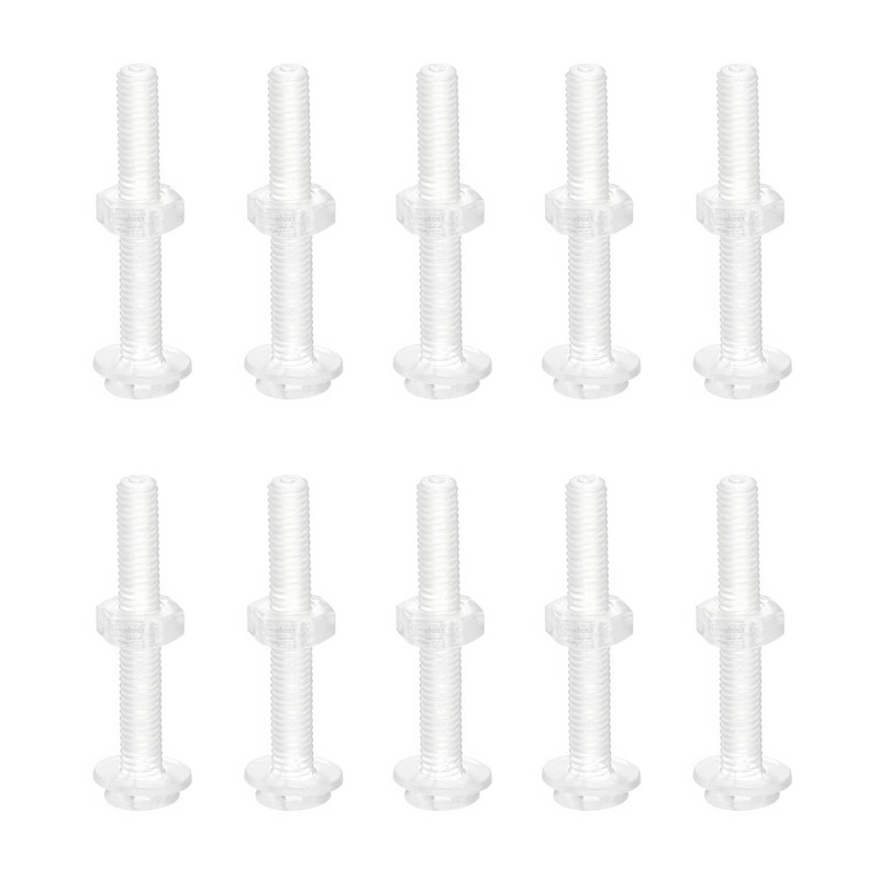 ChasCoCo M3 x 25mm Screw Nut Clear Acrylic Screw and