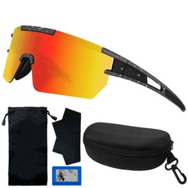YUNYAKARSA Fast Glasses Men Women Polarised Cycling Glasses Men Women Sports Sunglasses Men Sports Glasses Women UV400 Road Bike Glasses Rave Glasses for MTB Cycling Ski Fishing Running