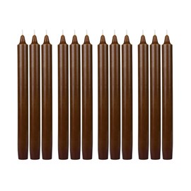 10 Inch Brown Straight Taper Candles