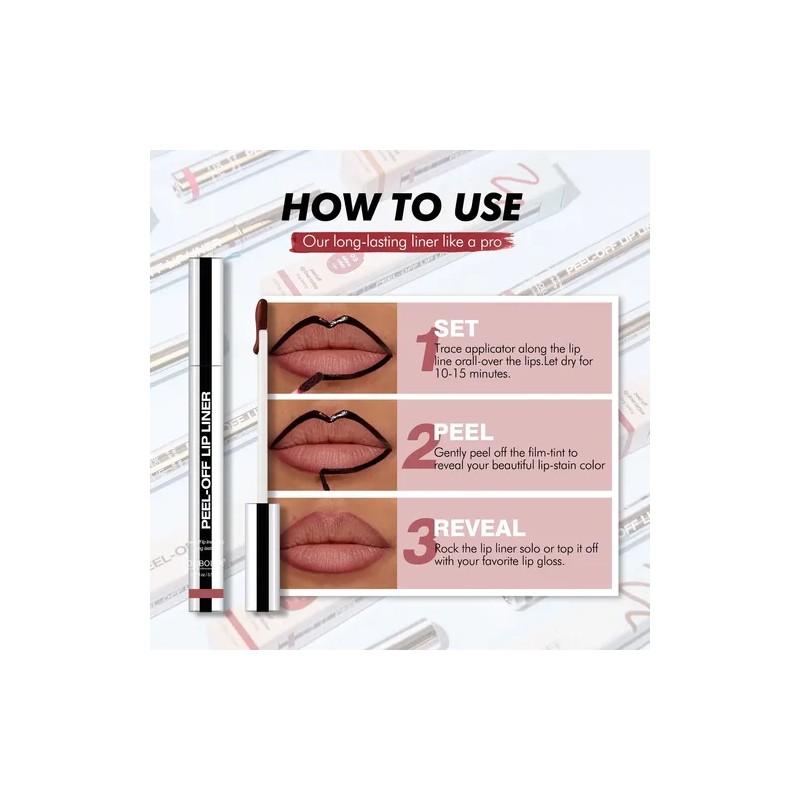 Lápiz Labial 3d Despegable - Mate Para Maquillaje Color 2pz