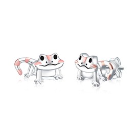 Bearded Dragon Stud Earrings for Women - 925 Sterling Silver Cute Beard Dragon Earring Hypoallergenic Lizard Stud Earrings Reptile Animal Jewelry Gifts for Daughter