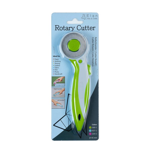 Elan Rotary Cutters for Fabric Green, Fabric Rotary Cutter Sewing, Wallpaper Tools, Used as Rotary Cutters for Fabric, Rotary Cutter Blades 45mm, Fabric Cutting Wheel, Perfect Quilting Tools