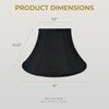 Royal Designs Shallow Bell Basic Lamp Shade, Black/Gold 8.5 x