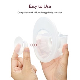Momcozy Flange Insert 17mm Compatible with Momcozy M5. Original M5 Breast Pump Replacement Accessories, 1PC (17mm)