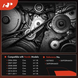 A-Premium 56992RNAA04 Engine Serpentine Drive Belt Compatible with Honda Civic 2006 2007 2008 2009 2010 2011, L4 1.8L