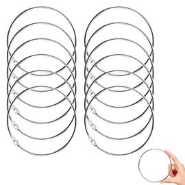 "Extra Large 4 Inch Metal Binder Rings (10 Pack) - Nickel Plated Steel Keychain Rings for Office Files, Receipts, Photos & Craft Projects"