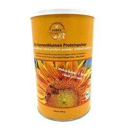 Organic Sunflower Protein Powder, 500 g Tub, 100% Pure Sunflower Protein from Germany / Upper Bavaria, No Additives, Vegan Protein Source