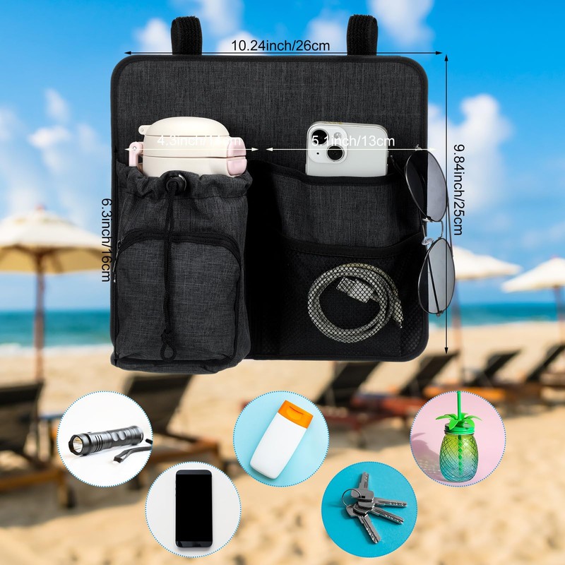 Cosblank Beach Chair Cup Holder Attachment Nylon Chair Drink Holder