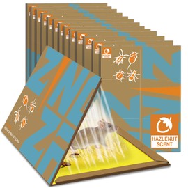 ZingZap Sticky Mouse Traps Glue Boards 13-PK, 3X Faster Catch with Built-in Hazelnut Scent, Extra-Heavy Fiber Glue Traps for Rats & Mice, Crawling Pests, 100% Biodegradable, Indoors Home & Commercial