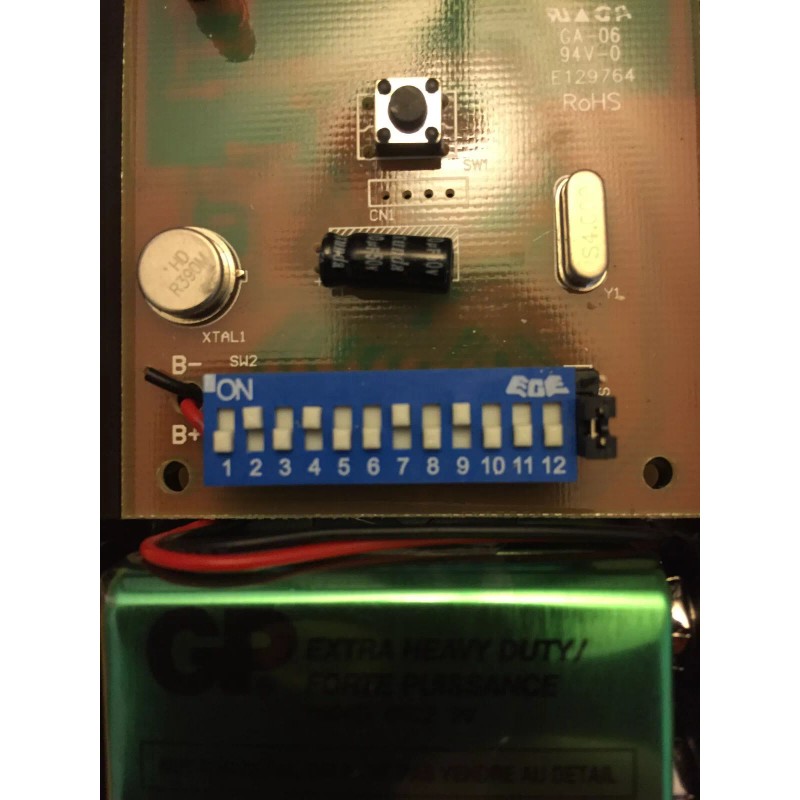 Genie GT912 compatible Visor Remote Control 9 or 12 dip