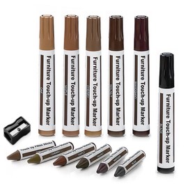 Wooden Furniture Floor Scratch Repair Markes and Wax Sticks for Stains, Scratches, Wood Floors, Tables, Desks, Carpenters, Bedposts, Touch Ups, and Cover Ups (Set of 13)