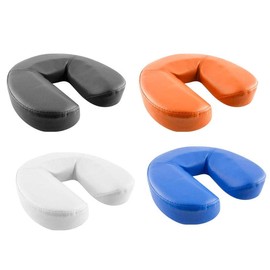 QUIRUMED Horseshoe Shape Face Cushion 29 x 7 cm White Foam Padding Yoga Fitness Massage