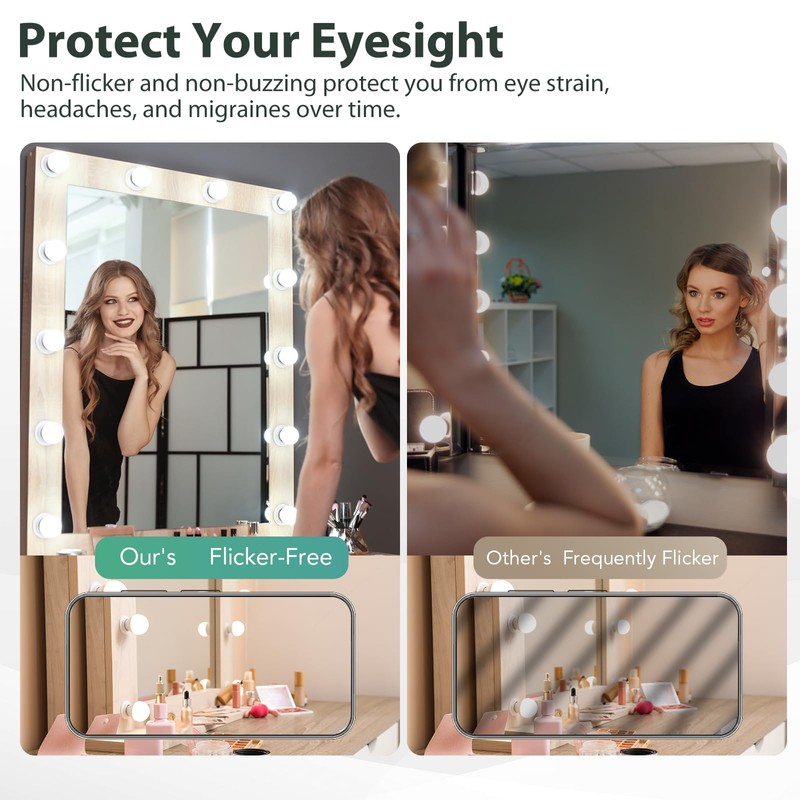 DEGNJU LED Vanity Light Bulbs, 60W Equivalent, Bathroom Light Bulbs