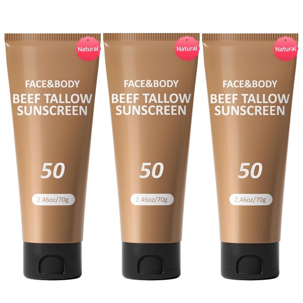 Beef Tallow Sunscreen, Sunscreen for Face, Natural Reef Safe Sunblock