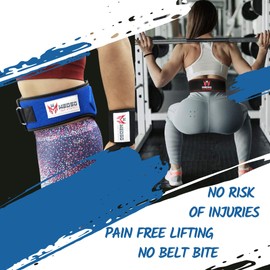 Weight Lifting Belt for Men & Women, for Workout, Weightlifting, Squats, Powerlifting, Deadlift training Strength with Advanced Back & Lumber Support with Comfortable Neoprene Padded (S, RED)