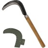 Toolgather Josun Sickle Hand-Forged Korean Weeding Tool with Chestnut Wood