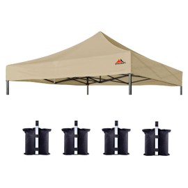 SCOCANOPY Commercial 10x10 Canopy Replacement Canopy Top,Canopy Cover ONLY (Khaki)