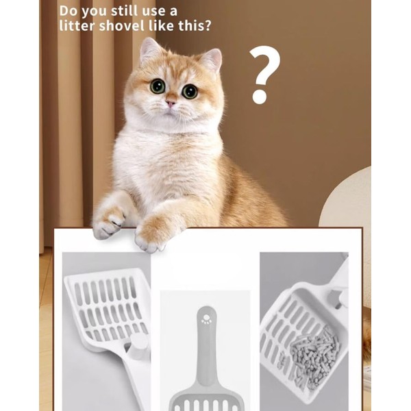 PlushPlumage Small Holes Cat Litter Scoop,Stainless Steel Mesh Scooper,Durable,Heavy Duty,Easy