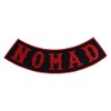 DealzCT Nomad Red on Black Iron On Sew On Bottom