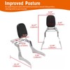 Comfortable Leather Backrest Sissy Bar + Luggage Rack Pad Compatible