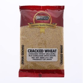 Hemani Cracked Bulgur Wheat Coarse (Fada/Bulgur/Bulgar) I Dalia I 400g (14.1 OZ) I No colors I 100% Natural I Supreme Quality I NON-GMO I Vegan I Cereal I Product of India
