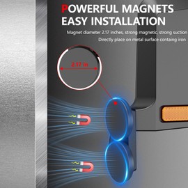 Lifronkit Tractor Mirrors, Strong Magnetic Tractor Side Mirrors for Forklifts, Kubota B BX Mahindra John Deere Lawn Movers Tractor Accessories