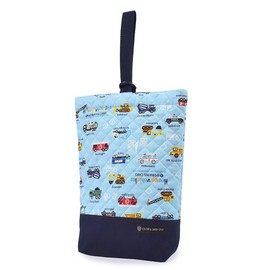 N3233200 Shoe Case, Boys and Children, Shoes, Elementary School Students, Nursery School, Kindergarten Entrance Goods, Accel Fully Open Car (Light Blue) Colorful Candy Style