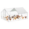 GarveeLife Large Chicken Coop Run, Metal Hen House with Anti-Ultraviolet