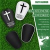 2Pairs Mini Shin Guards Soccer 3.35 x 2.36Inch Christian Faith