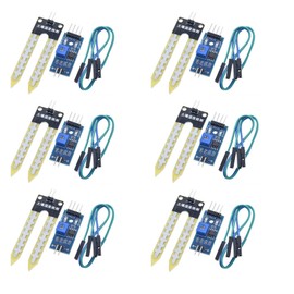 6PCS Soil Moisture Sensor LM393 3.3V-5V Soil Hygrometer Detection Sensor for Arduino Automatic Watering System, Smart Car Robots