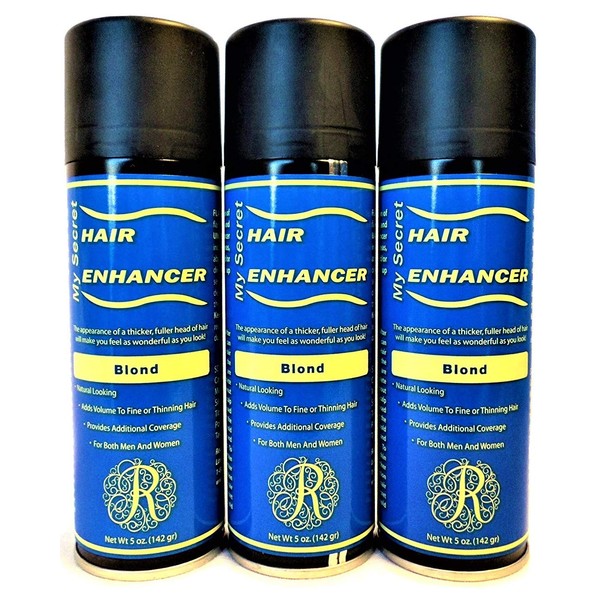 My Secret Correctives Hair Enhancer Spray for Fine or Thinning Hair - 5 oz Each - 3 Cans - Blond