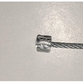 Lexco Cable 532ABS Wire Rope Button Stop 5/32 Aluminum (250 Pieces/Pack)