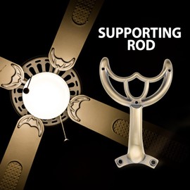 1pcs Iron Ceiling Fan Arm Bracket - Easy Installation Replacement Part for Home Use, Fits Various Fan Blades, Coffee