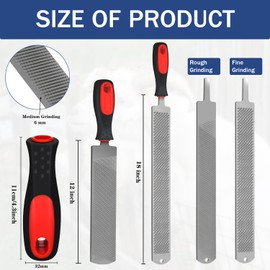 Gisafai 2 Pcs Rasps for Shoeing Horses with Handle Trimming File Carbon Steel Farrier Tools for Repair Horse Hooves Goat Hooves Cow Donkey Pig Animal Hooves Repairing Wood Working Supplies(18/12 Inch)