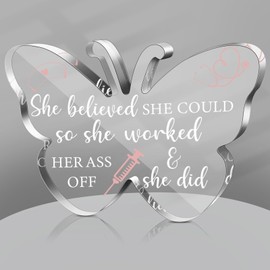 Yulejo Nurse Gifts for RN Christmas Nurses Gifts for Women Nurses Week Gifts Nurse's Day Appreciation Gift Crystal Table Centerpieces Nursing Keepsakes Paperweight for Doctor School Decor (Butterfly)