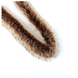 Wisafory 1 m Imitation Bond Tape, Plucheband, Pluche, Trim Fabric, Decoratielint for naaien, Knutselen, Kunstbontband for Gift Decoratie, Clothing Decoratie, Bruin, 1 m